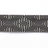 Resårband Labyrint [ 3,5 cm ] – svart/vit,  thumbnail number 1