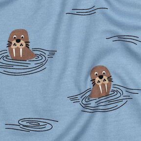 Sweatshirt Ruggad Valrossar | by Poppy – ljus jeansblå, 