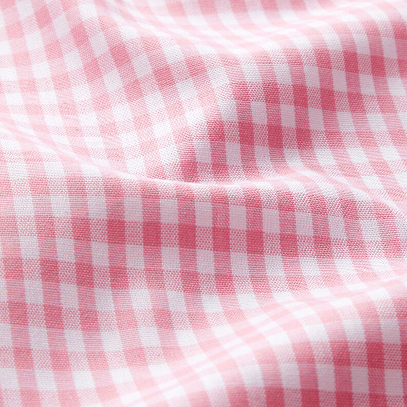Bomullstyg Vichy rutig 0,5 cm – rosa/vit,  image number 2