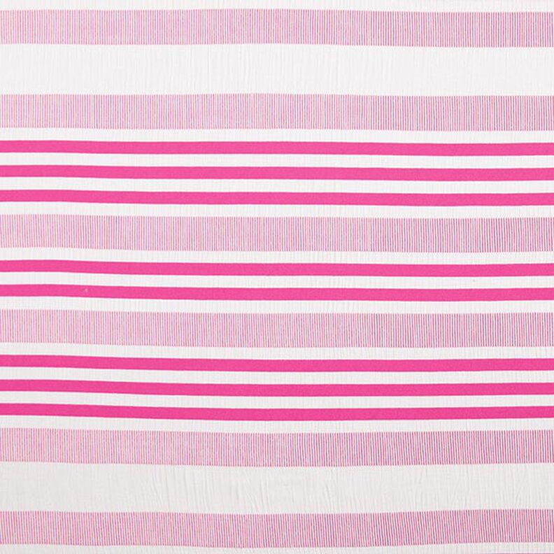 Viskosjersey krinklad – vit/pink,  image number 1