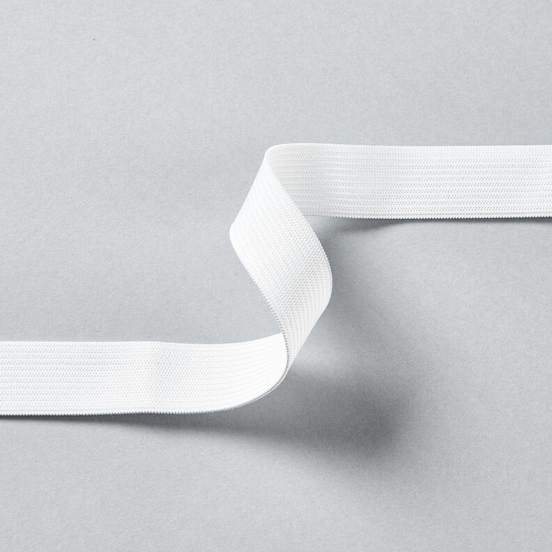 Mjukt gummiband [3 m | 20 mm] – vit,  image number 2