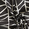 Dekorationstyg Halvpanama abstrakta linjer – elfenbensvit/svart,  thumbnail number 3
