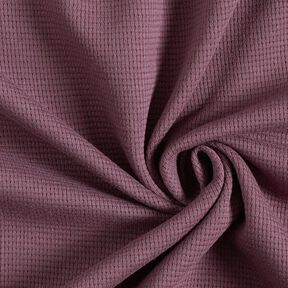 Mini-bomullsvåffeljersey enfärgad – aubergine, 