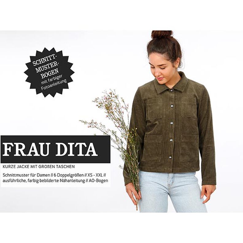 FRAU DITA - kort jacka med stora fickor, Studio Schnittreif  | XS -  XXL,  image number 1