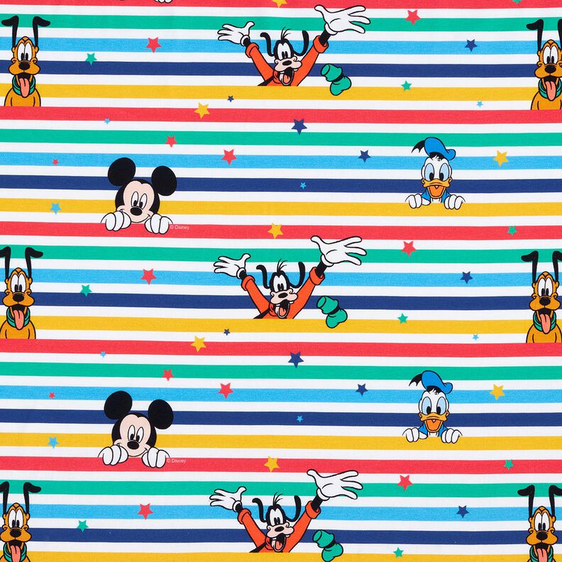 Bomullsjersey Musse Pigg och hans vänner | Disney – vit,  image number 1