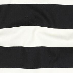 Dekorationstyg Canvas glada ränder – svart/vit, 