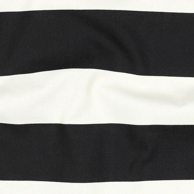 Dekorationstyg Canvas glada ränder – svart/vit,  image number 2