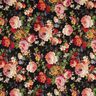 Dekorationstyg Gobeläng blombuketter – svart/terracotta,  thumbnail number 1
