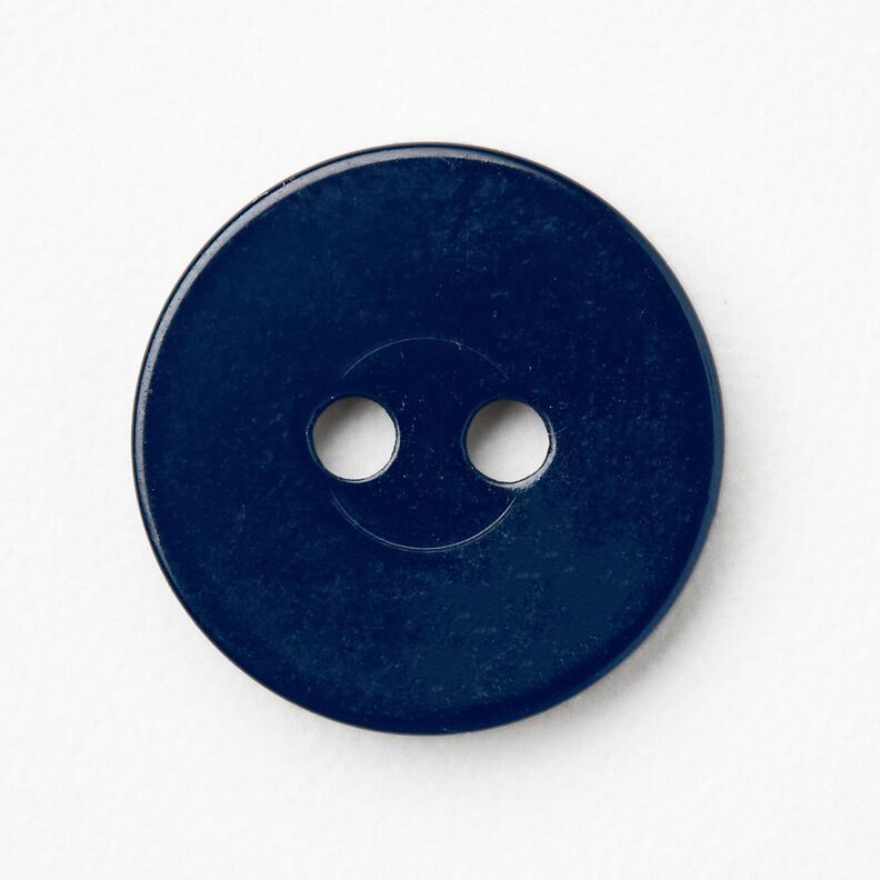 2-hålsknapp blank [Ø 15 mm] – nattblå,  image number 1