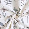 Dekorationstyg Halvpanama Tecknade blommor – yllevit/svart,  thumbnail number 3