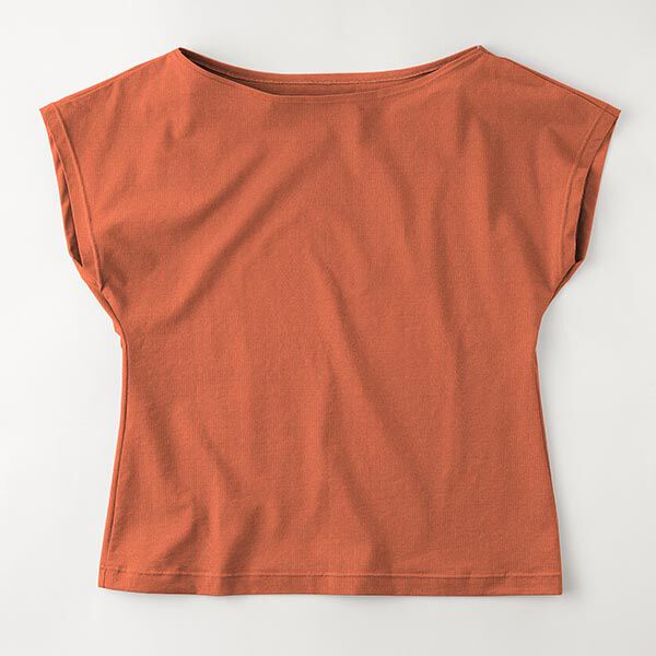 Bomullsjersey medium enfärgad – rådjursbrun,  image number 8