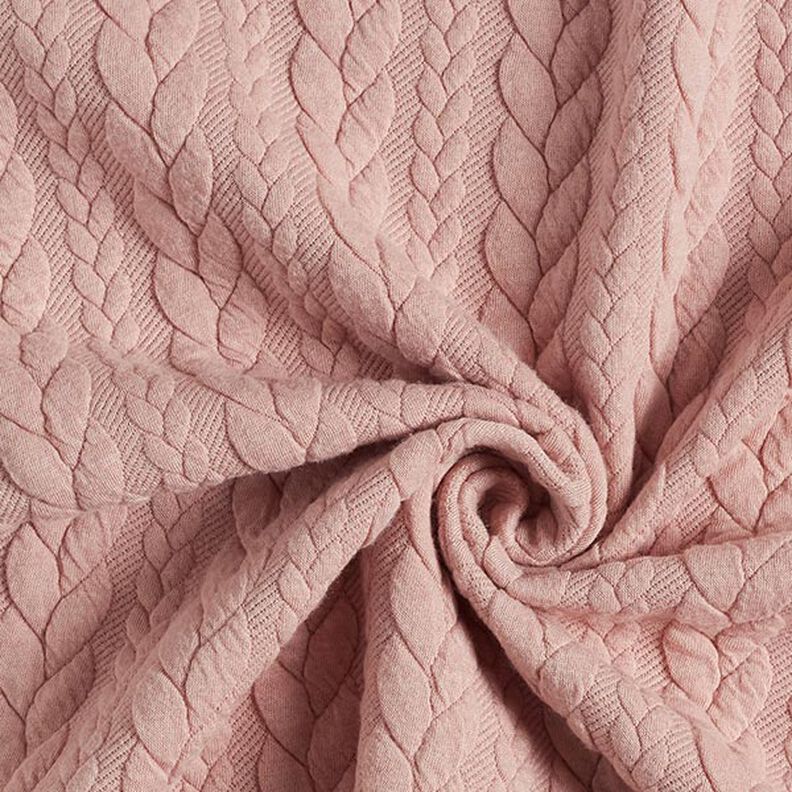 Jerseyjacquard Cloqué Flätat mönster – rose,  image number 3