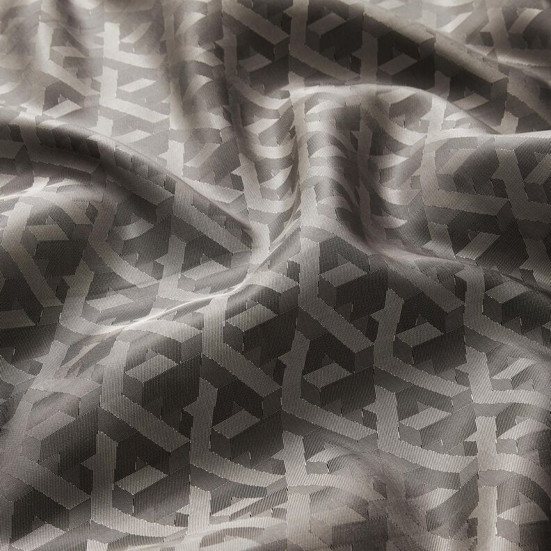 Fodertyg Jacquard geometriska former – grått,  image number 2