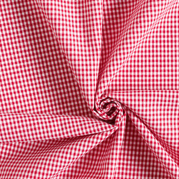 Bomullstyg Vichy - 0,2 cm – chiliröd, image number 2