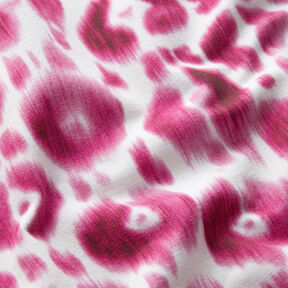 GOTS French Terry Leopardmönster i batik | TCC x LOOKS by Wolfgang Joop – purpur/vit, 
