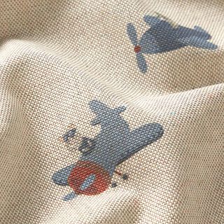 Dekorationstyg Halvpanama piloter – natur/jeansblå, 