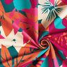 French Terry Sommarsweat stora blommor – petrol,  thumbnail number 3