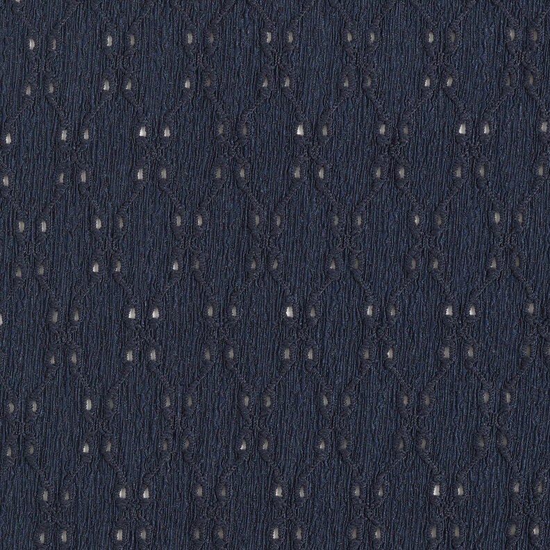 Krinkeljersey broderie anglaise – nattblå,  image number 1