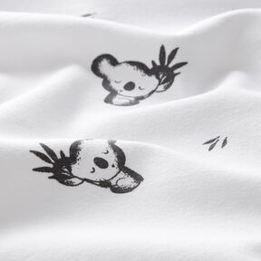 Bomullsjersey Liten koala – elfenbensvit, 