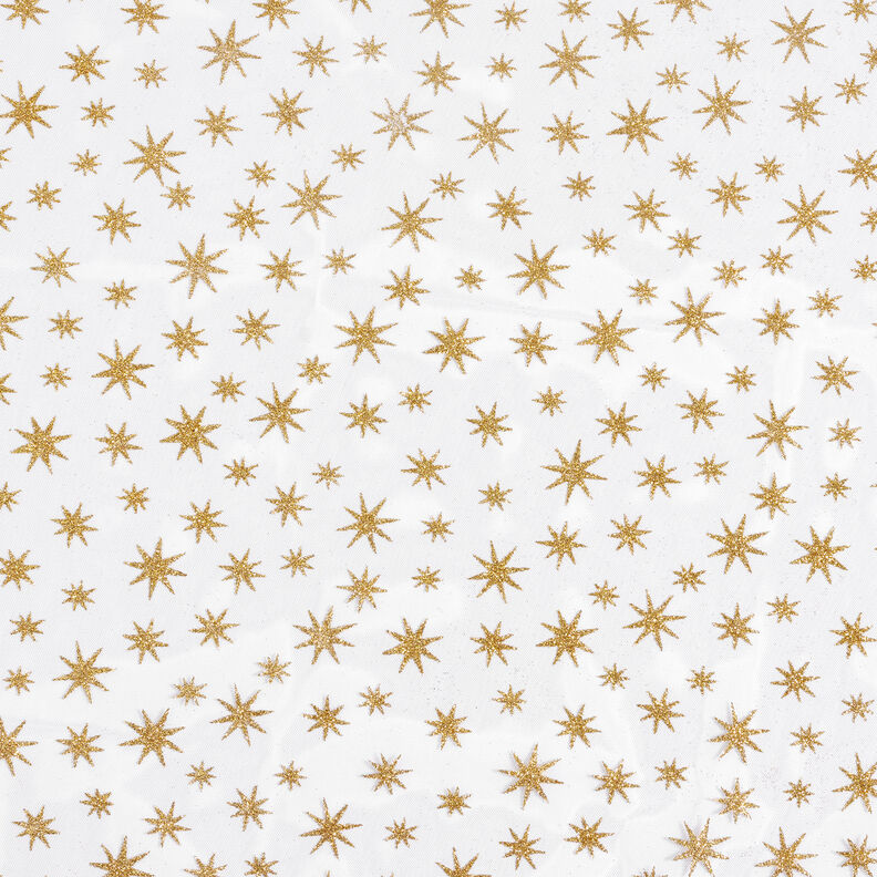tyll glitterstjärnor – vit/guld,  image number 6