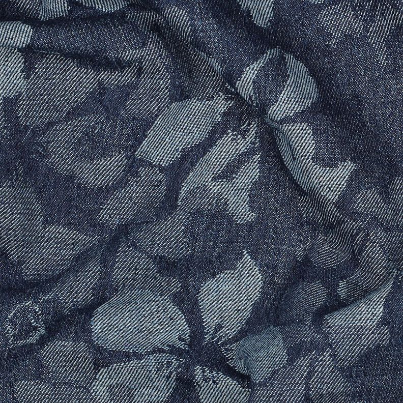 Denim/bomullsmix blommor – jeansblå,  image number 2