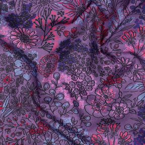 Bomullspoplin Vilda blommor | Poppy Fabrics – lavender, 