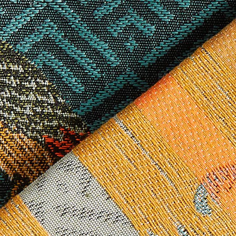 Jacquard Gobeläng Påfågel – petrol,  image number 4