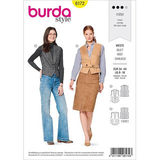 Väst, Burda 6172 | 34-44, 