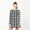 Stickad jacquard rutigt struktur – svart/vit,  thumbnail number 5