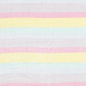 Mysfleece pastellfärgade regnbågsränder – ljusgul/rosa, 