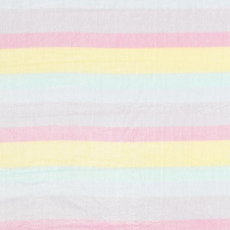 Mysfleece pastellfärgade regnbågsränder – ljusgul/rosa, image number 1