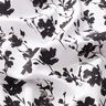 Viskostyg abstrakt blommönster – vit/svart,  thumbnail number 2