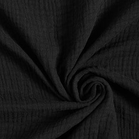 GOTS Bomullsmuslin i tre lager – svart, 