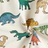 Dekorationstyg Halvpanama Häftiga dinosaurier – yllevit/mörkgrön,  thumbnail number 3