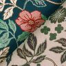 Dekorationstyg Jacquard Vintageblommor – petrol/mörkröd,  thumbnail number 4