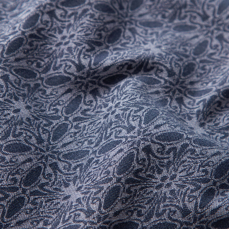 stretchprydnader i jacquard – jeansblå,  image number 2