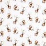 GOTS Bomullsjersey apor i djungeln Digitaltryck | Poppy Fabrics – vit/mörkbrun,  thumbnail number 1