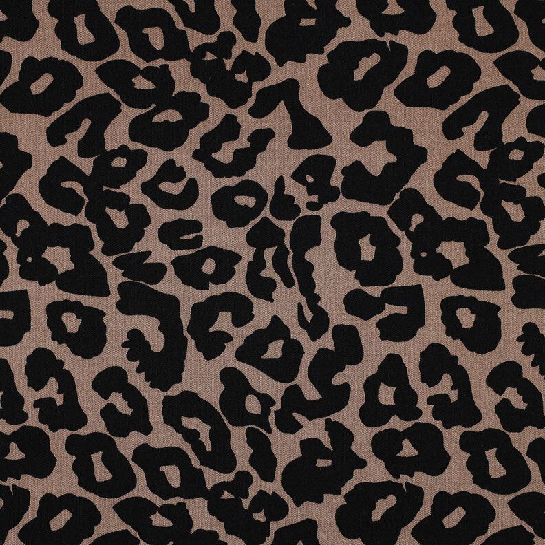 Viskos Stretch Leopardmönster | Poppy Fabrics – brun,  image number 1