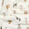 Bomullsjersey Djur i skogen Digitaltryck | Poppy Fabrics – elfenbensvit/anemon,  thumbnail number 2