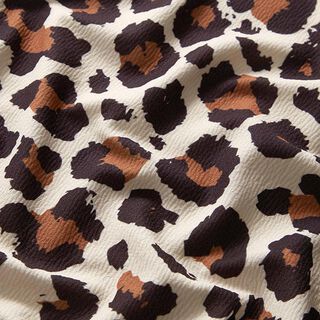Bubbeljersey leopardmönster – ljusbeige, 