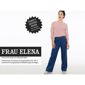 FRAU ELENA - enkla byxor med raka ben, Studio Schnittreif | XS - XXL, 