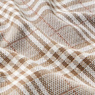 Stickad jacquard skotskrutig glitter – anemon/ljusbrun, 