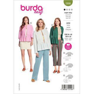 Jacka  | Burda 5906 | 34-48, 