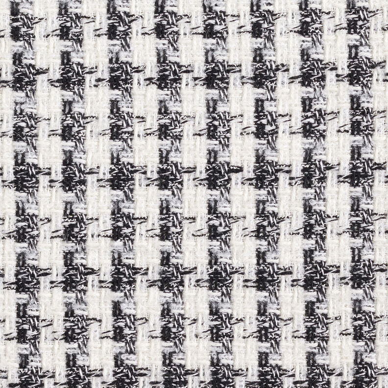 bouclé hundtandsmönster – svart/vit, image number 1