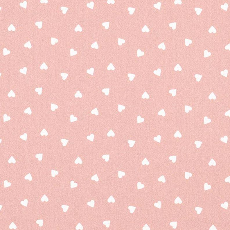ekologisk bomullspoplin spridda hjärtan – gammalt rosa,  image number 1