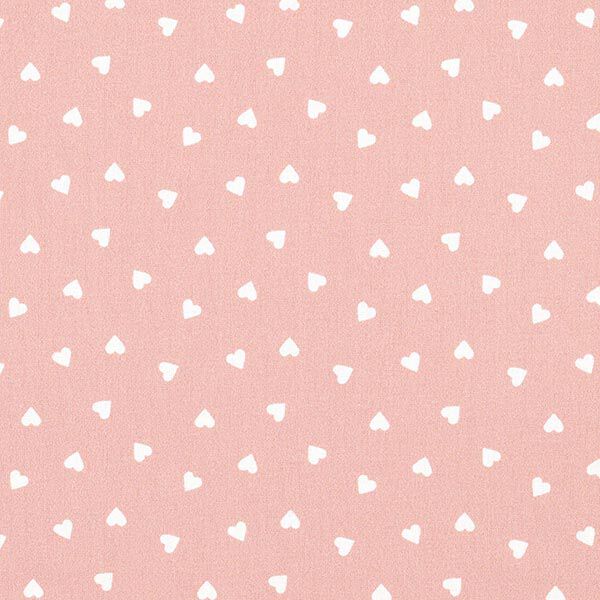ekologisk bomullspoplin spridda hjärtan – gammalt rosa,  image number 1