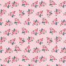 Bomullstyg Kretong Små rosor – rosa,  thumbnail number 1