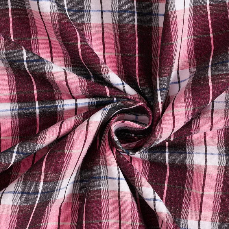 Byxstretch stort rutmönster – svart/intensiv rosa,  image number 3