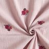 Muslin/Dubbel-krinkelväv Broderade blommor | Poppy Fabrics – ljus gammelrosa,  thumbnail number 3