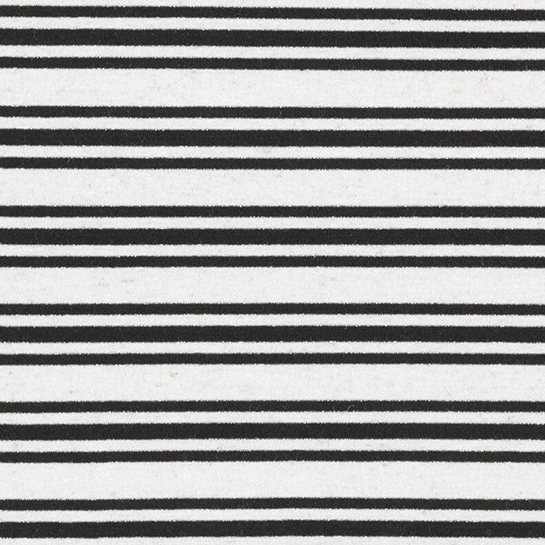 Viskosjersey Oregelbundna glitterränder – yllevit/svart,  image number 1